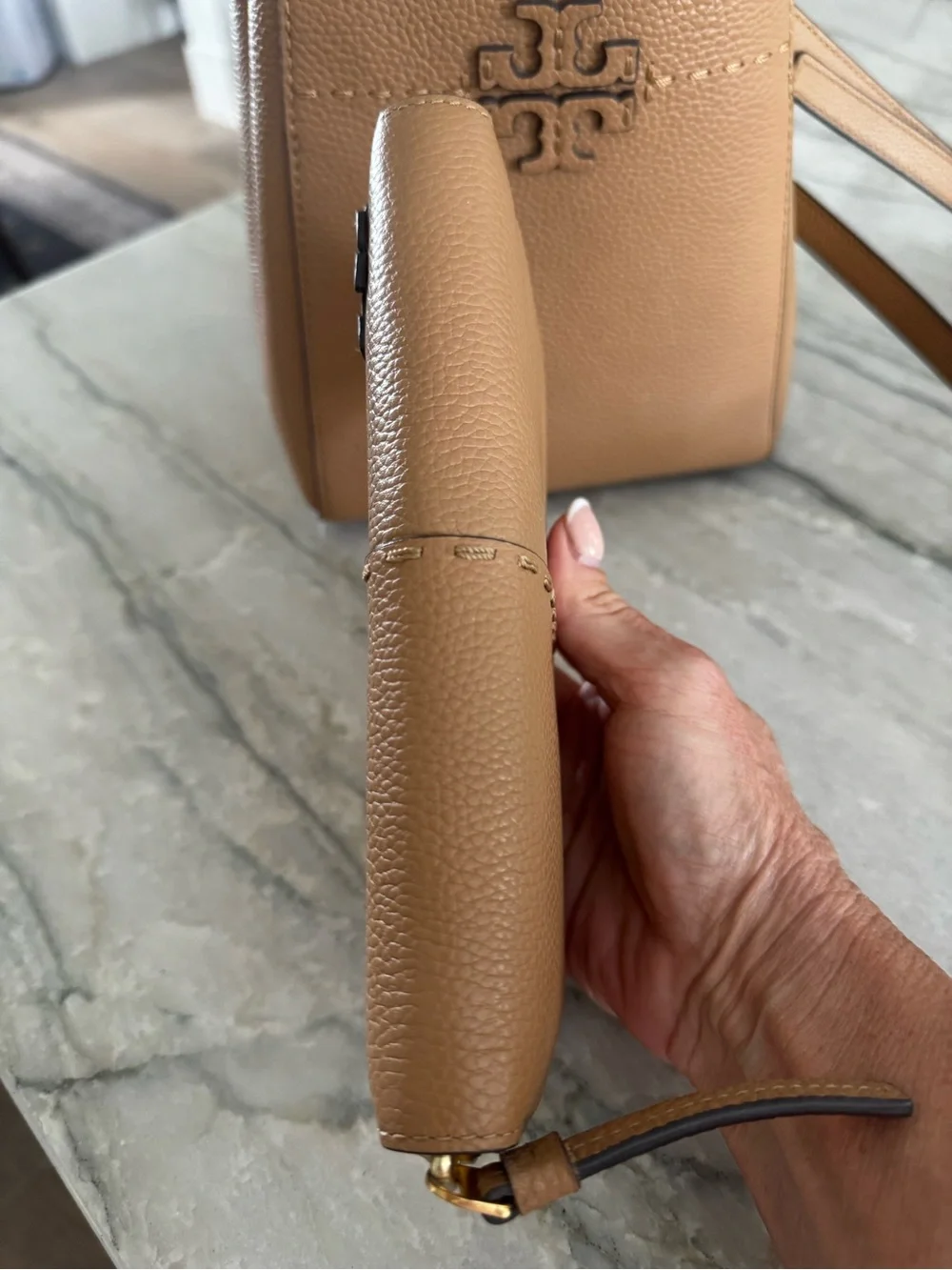 Tory Burch Pebble Leather McGraw Wallet